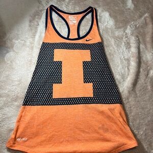 ILLINOIS Nike Orange and Black Racerback Tank